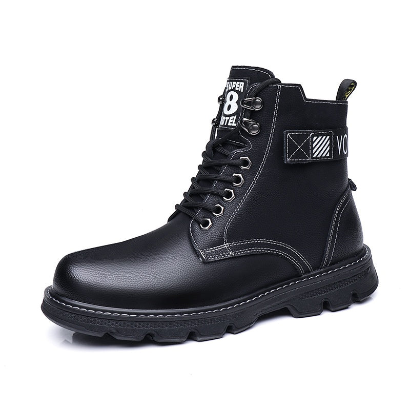 Men's Casual Martin Boots with Plus Velvet Lining
