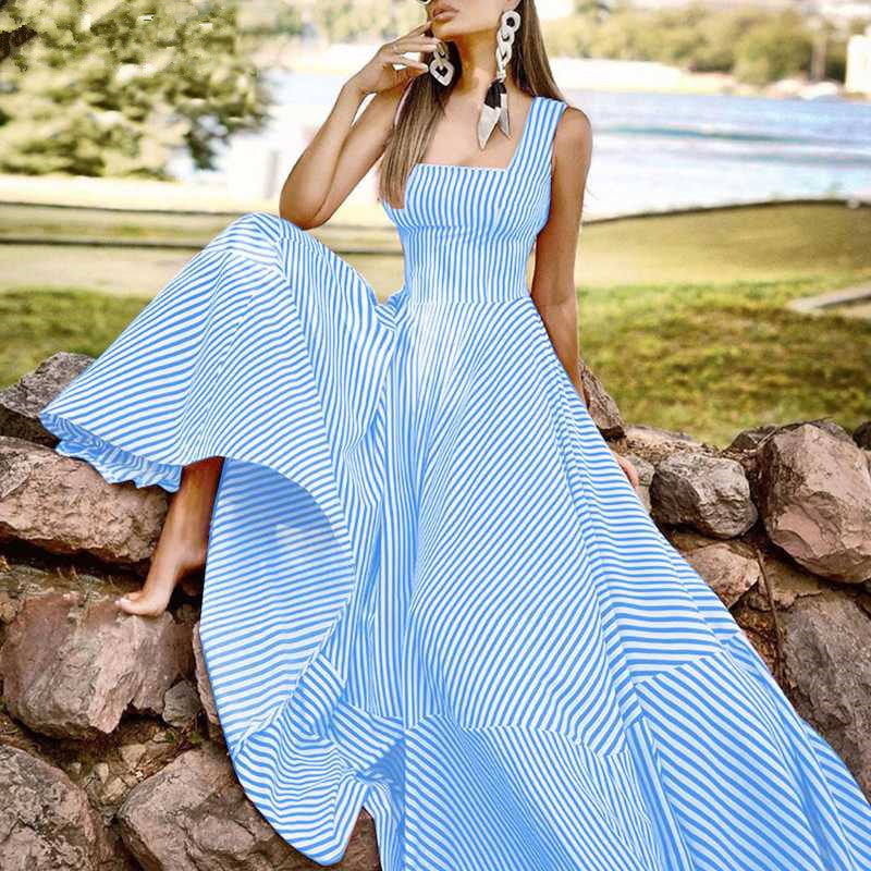 Summer Women's Striped Sleeveless Dress