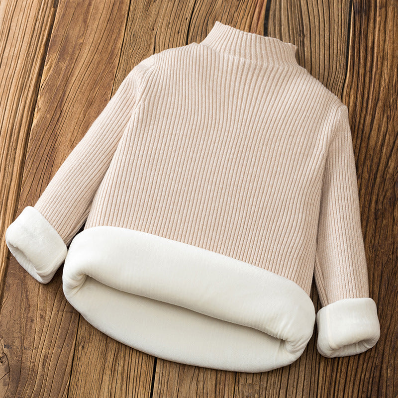 Fall Winter Kids Knitted Turtleneck Sweater