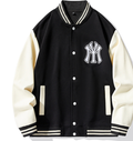 Men's Fashion Baseball Jacket - Collegiate Cardigan (One)