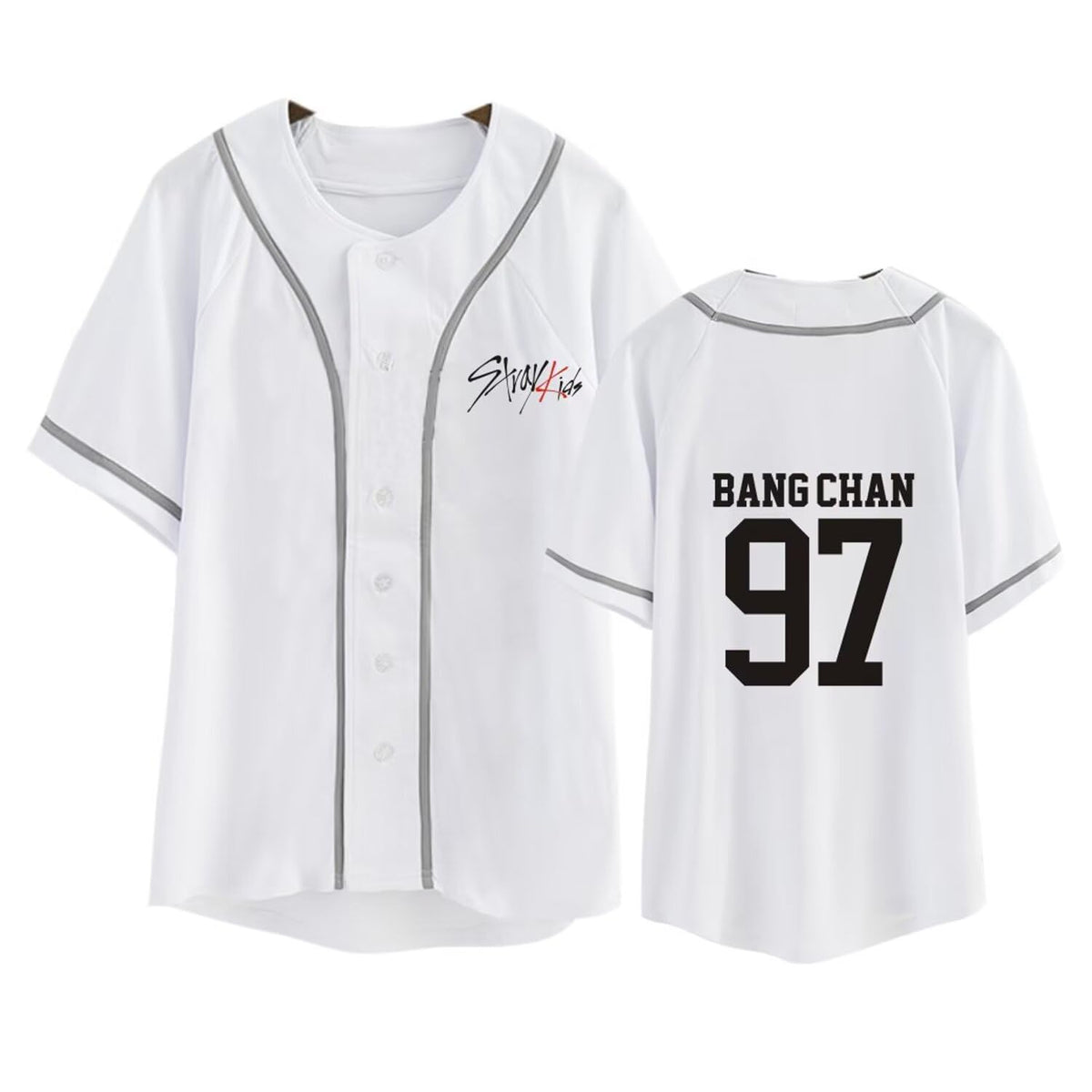 Aopostall Kpop StrayKids Baseball Jersey Hyunjin Jisung Changbin Support Tee for Men Women