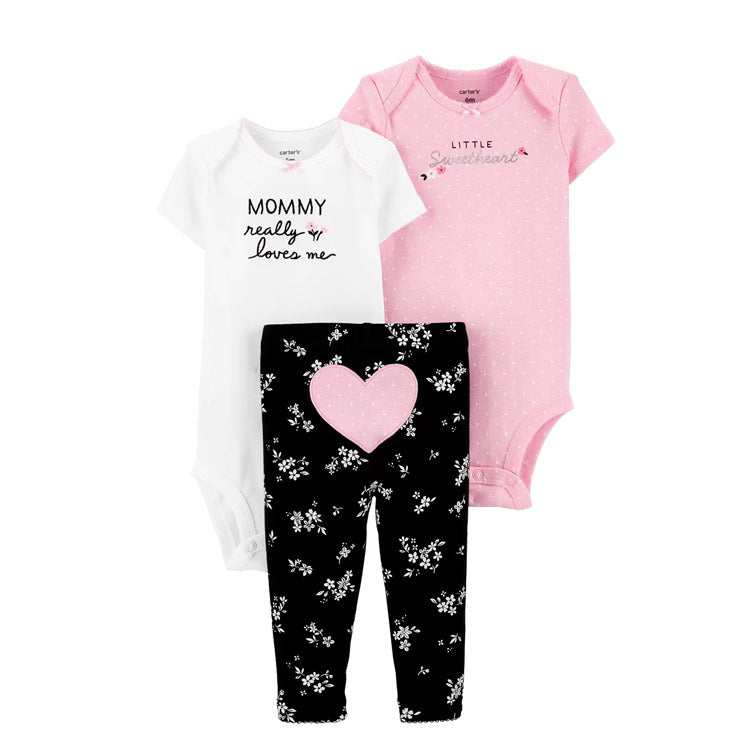 Spring Autumn Baby Clothing Set - 3 Pieces for Infants