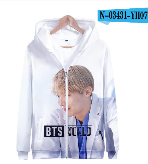 BTS Hoodie - Digital Print 3D Fashion Sweatshirt