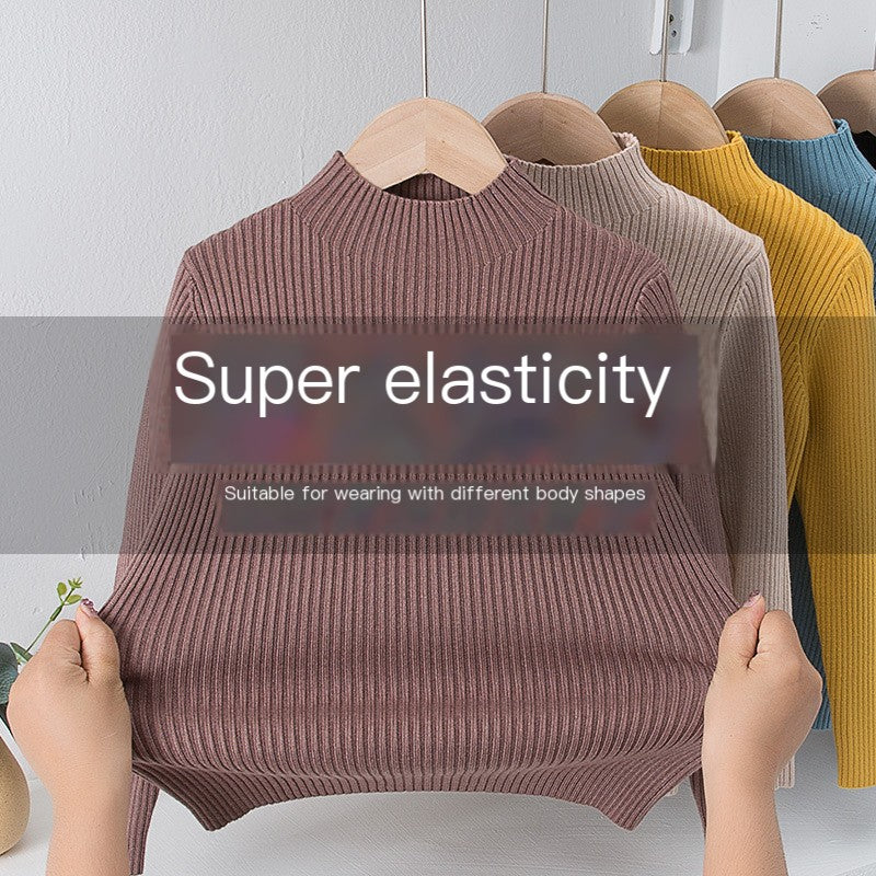 Fall Winter Kids Knitted Turtleneck Sweater