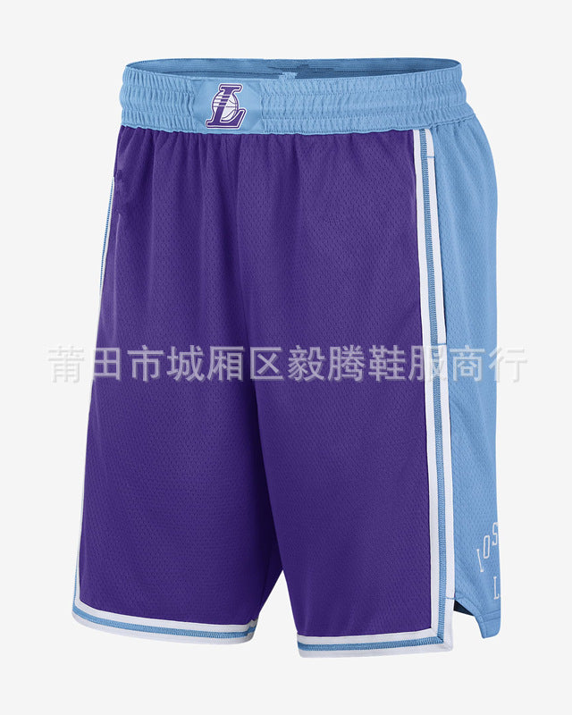 New Basketball Shorts with Embroidered Team Logos