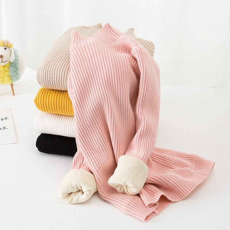 Fall Winter Kids Knitted Turtleneck Sweater