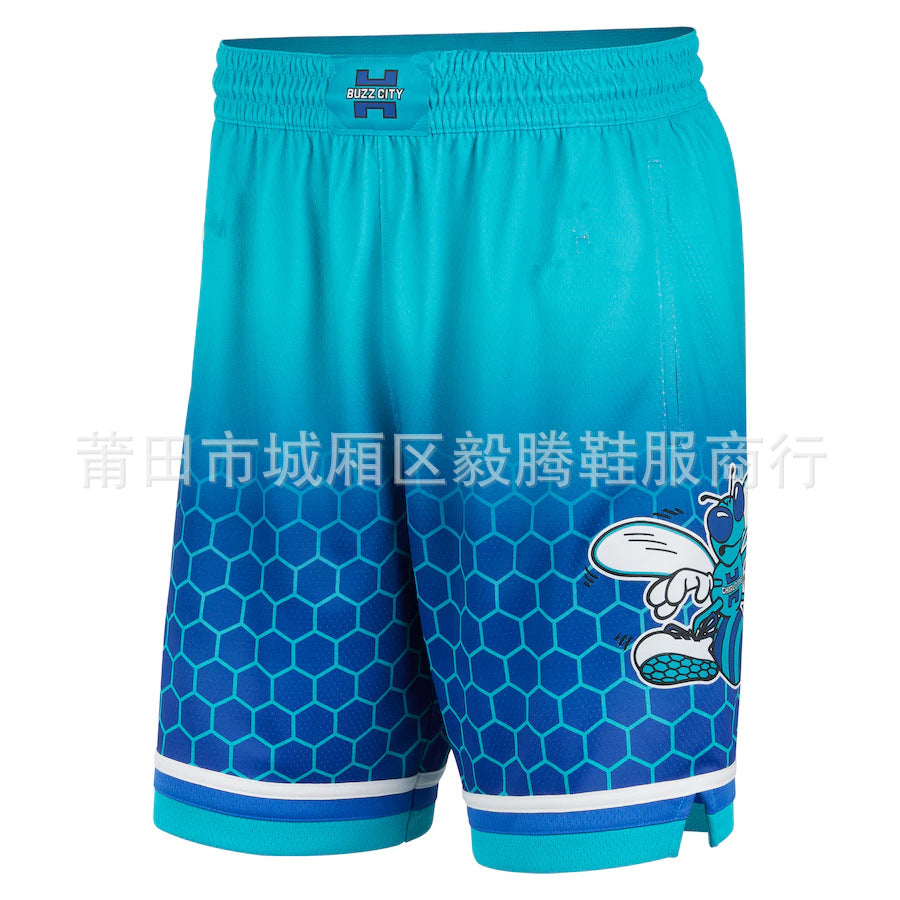 New Basketball Shorts with Embroidered Team Logos