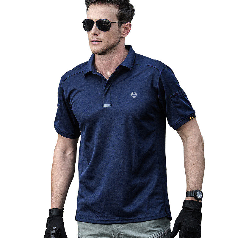 Men's Tactical Short Sleeve Polo Outdoor Quick-Dry Shirt