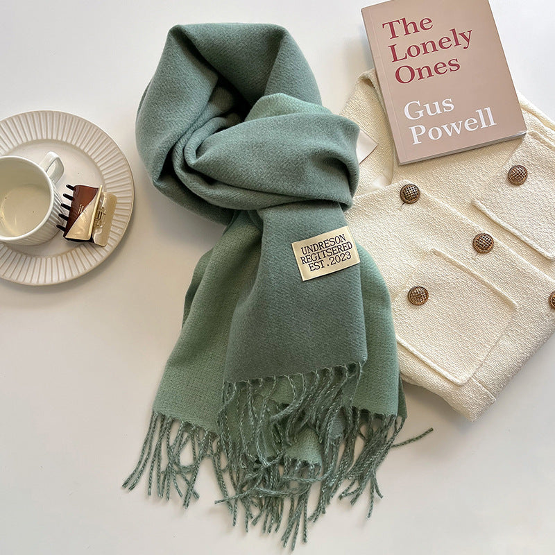 Double-Sided Cashmere Scarf for Women (Couple)