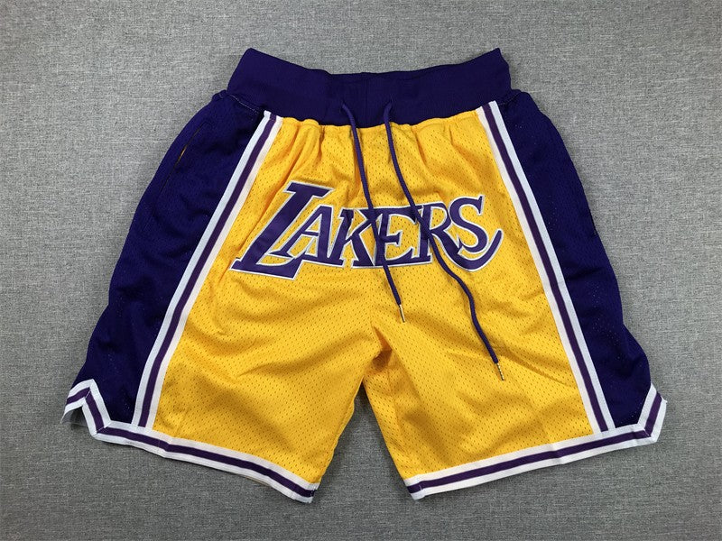Lakers James Inspired Vintage Just Don Basketball Shorts