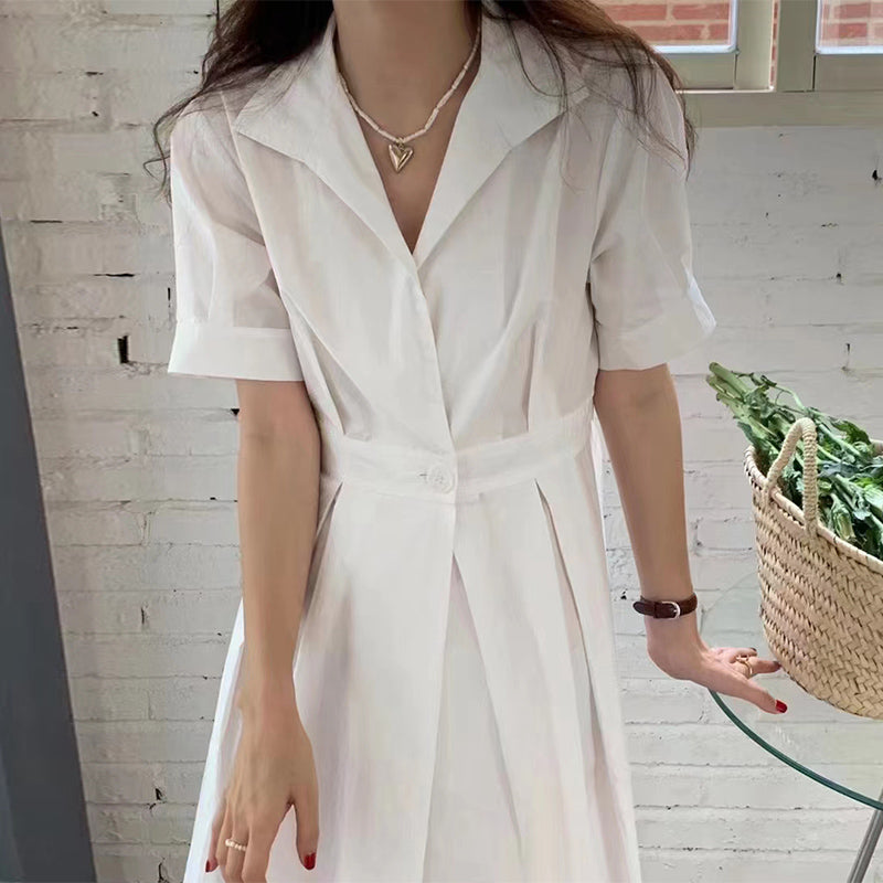 Slim Bubble Sleeve Dress for Women