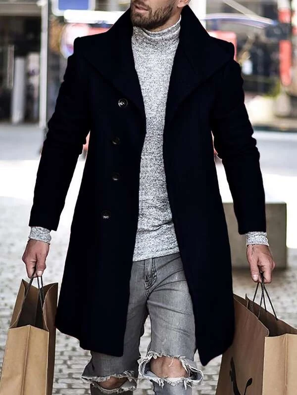 Woolen Overcoat for Autumn and Winter