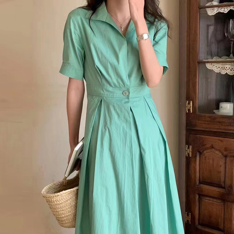 Slim Bubble Sleeve Dress for Women