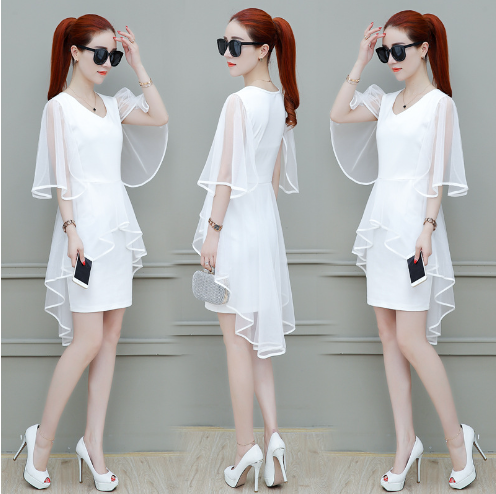 Plus Size Lace Sleeve Dress for Summer