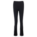 Zipper Slit Slim Flared Cropped Trousers
