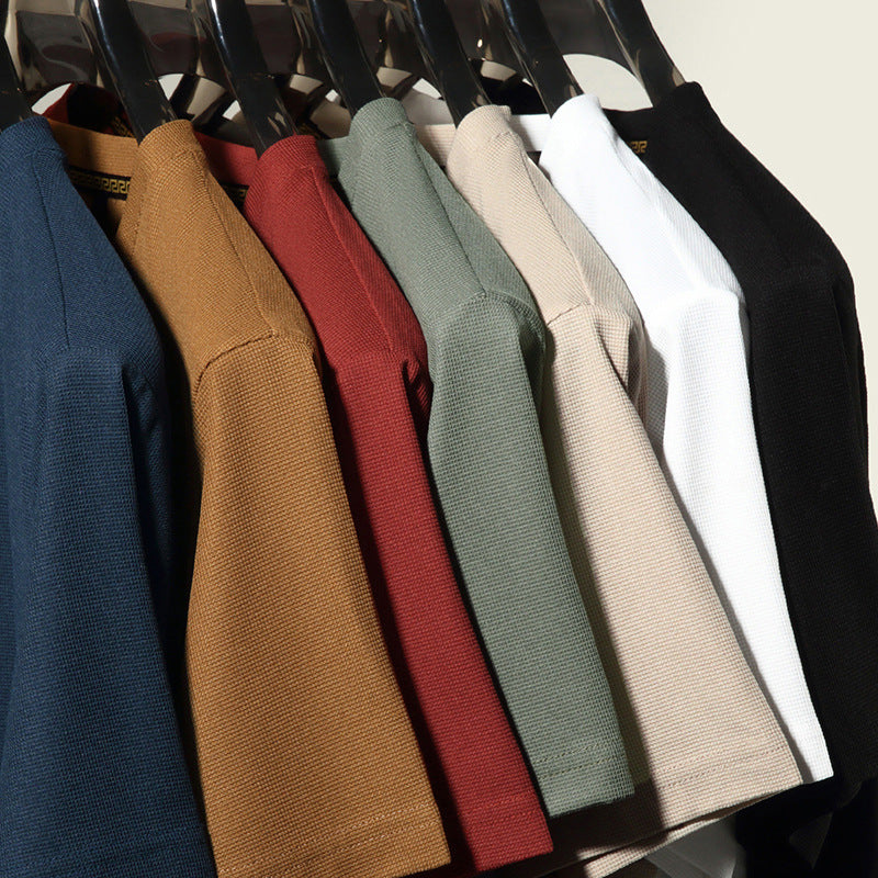 Men's Short Sleeve Waffle T-Shirt - Summer Casual