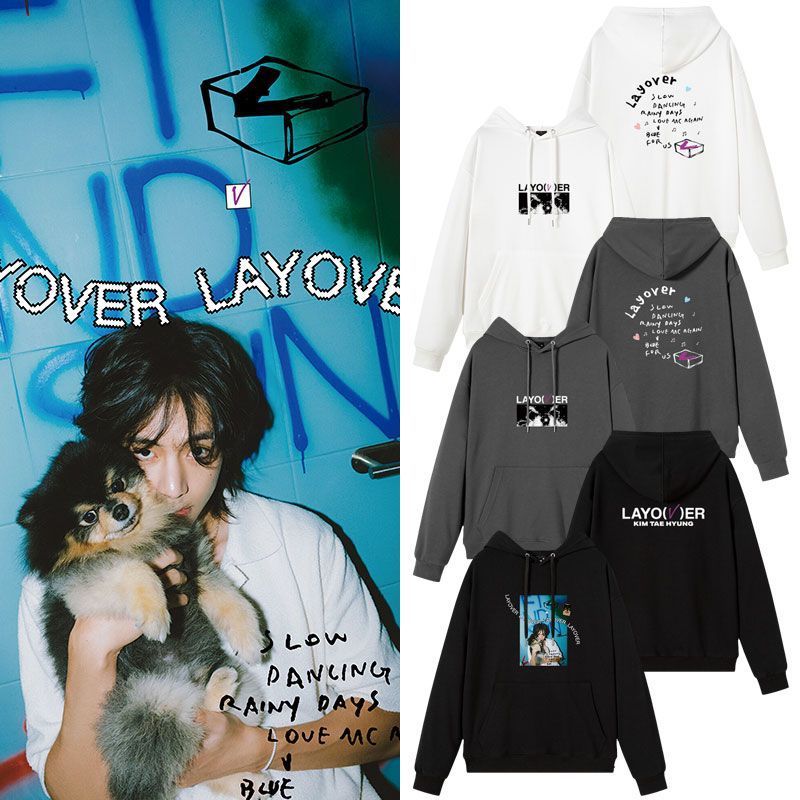 BTS V Layover Album Hoodie for Fans (Autumn/Winter)