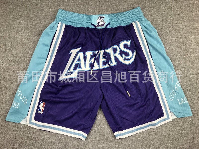 Lakers James Inspired Vintage Just Don Basketball Shorts