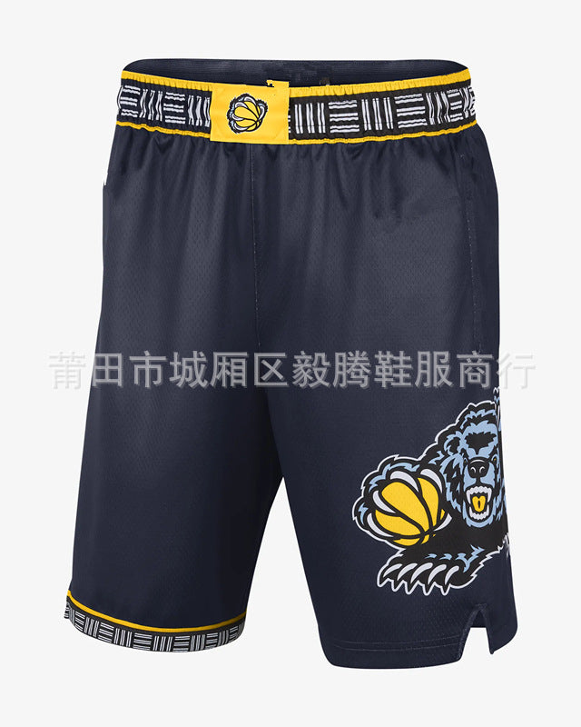 New Basketball Shorts with Embroidered Team Logos