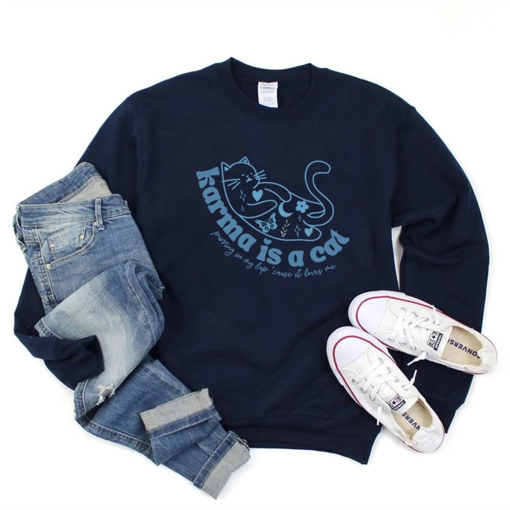 Retro Crew Neck Sports Sweater for Women