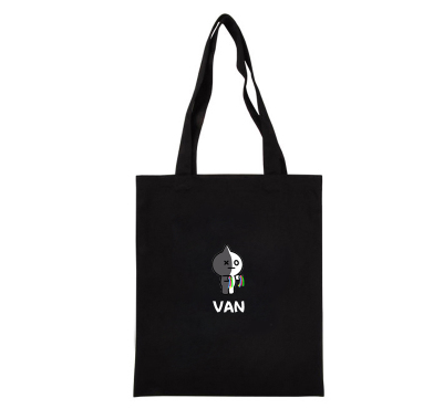 BTS Cartoon Canvas Shoulder Bag - Simple and Versatile