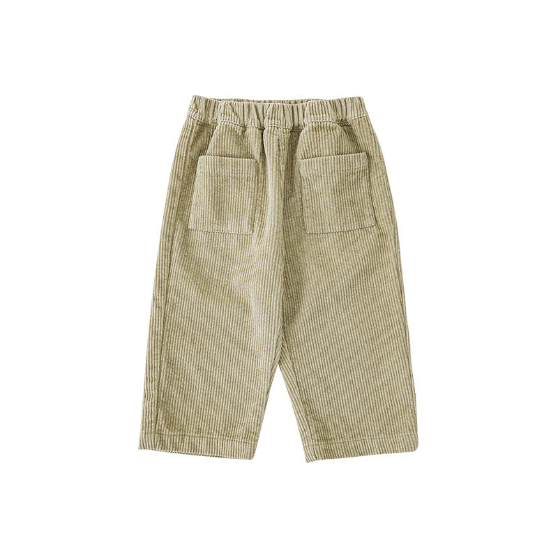 Children's Cotton Corduroy Trousers for Autumn/Winter