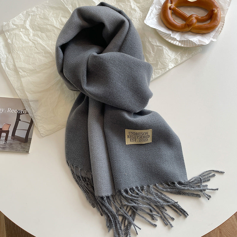 Double-Sided Cashmere Scarf for Women (Couple)