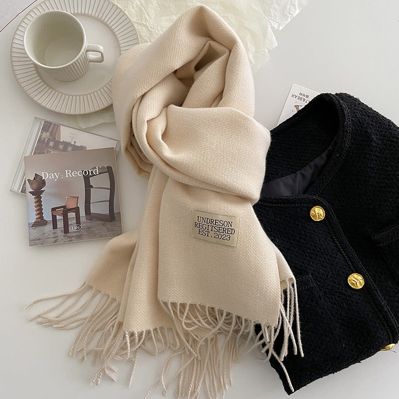 Double-Sided Cashmere Scarf for Women (Couple)