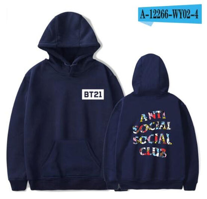 BTS Cartoon Style Hoodie and Merchandise Hoodie