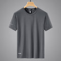 Men's Oversized Round Neck Quick-Dry Sports T-Shirt