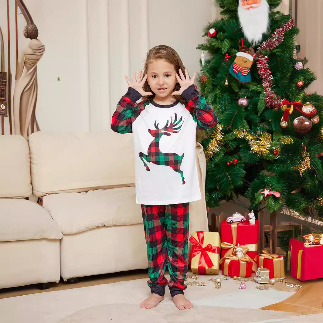 Christmas Family Cartoon Reindeer Pajama Set