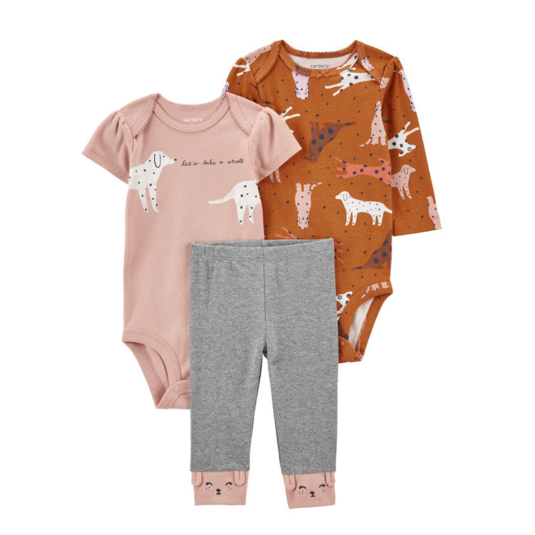 Spring Autumn Baby Clothing Set - 3 Pieces for Infants