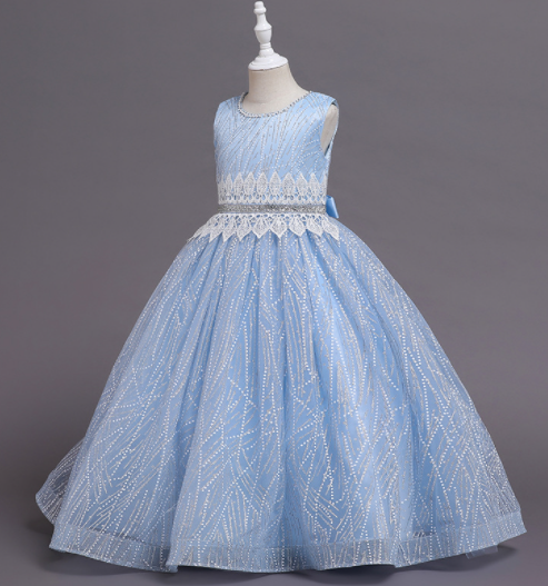 Girls Princess Dress and Flower Piano Costume Set