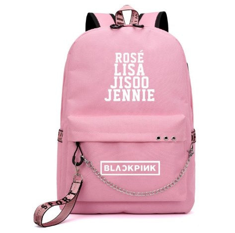 Blackpink Canvas Backpack Set with Crossbody Bag & Pencil Case