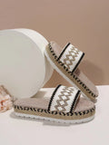 Fashion Retro Ethnic Women's Thick Bottom Slippers