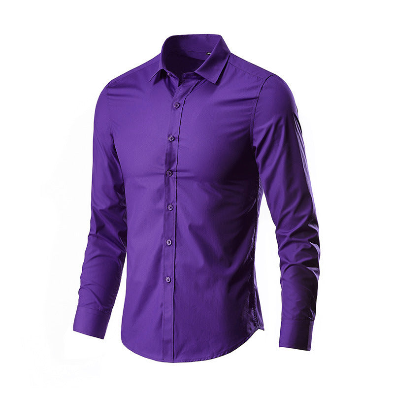 Spring New Men's Long Sleeve Shirt - Korean Style