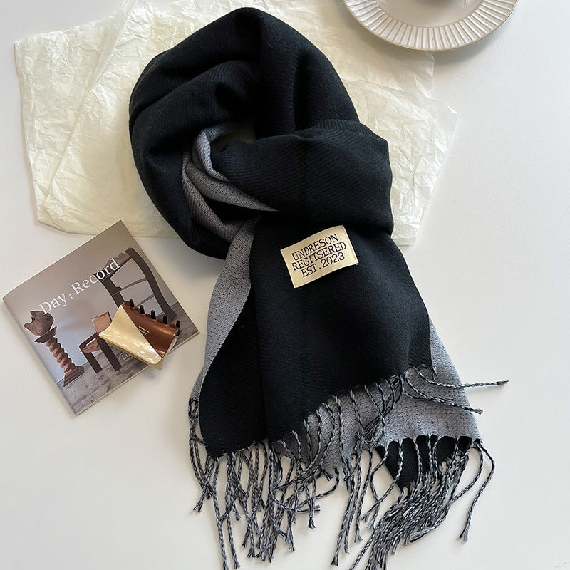 Double-Sided Cashmere Scarf for Women (Couple)