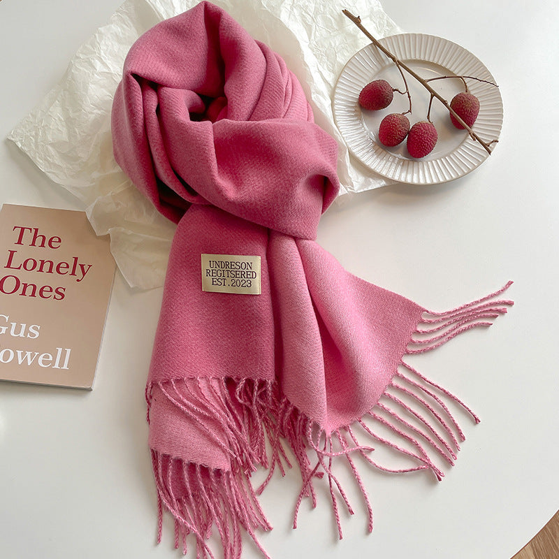 Double-Sided Cashmere Scarf for Women (Couple)