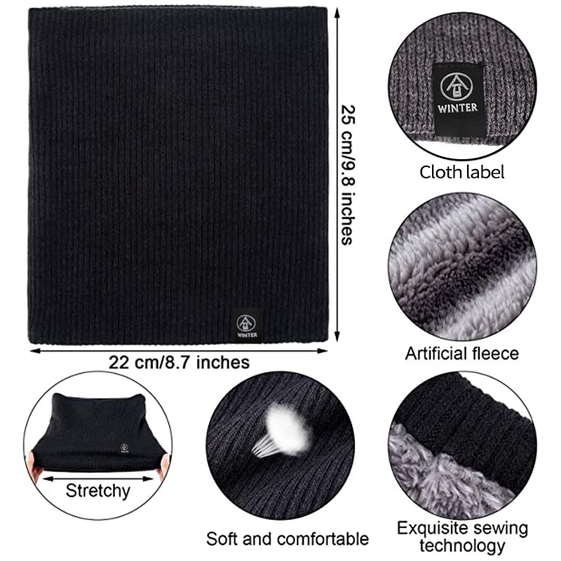 Unisex Thick Knit Wool Scarf