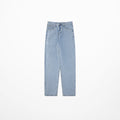 Hong Kong Style Men's Loose Straight-Leg Cropped Jeans