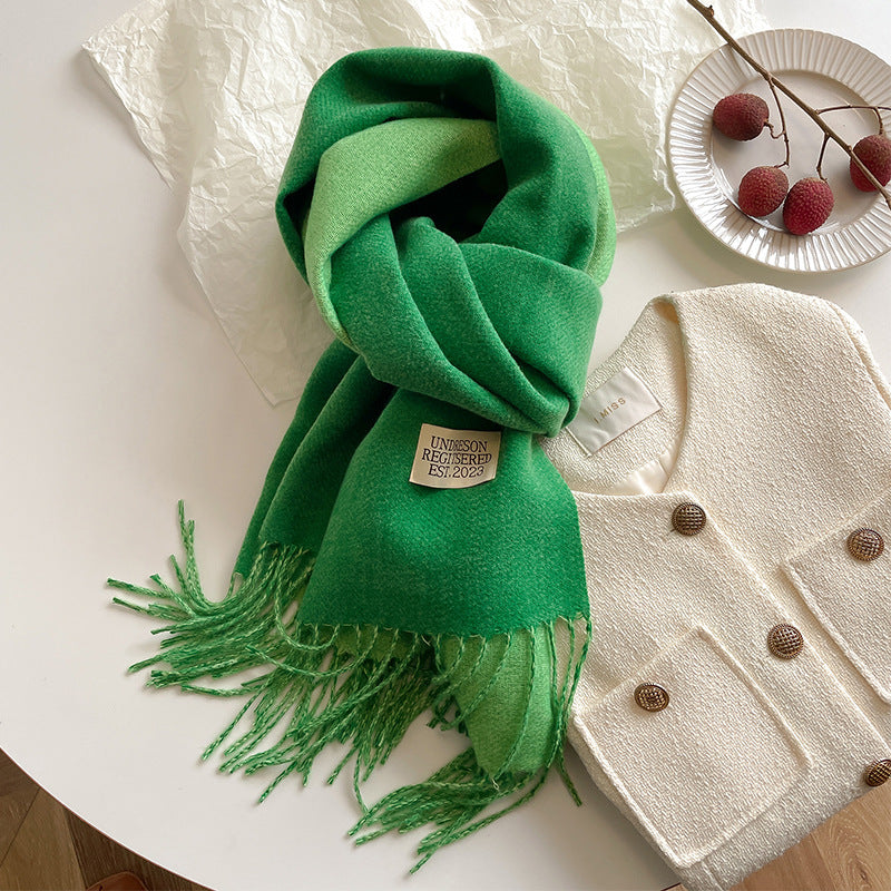 Double-Sided Cashmere Scarf for Women (Couple)