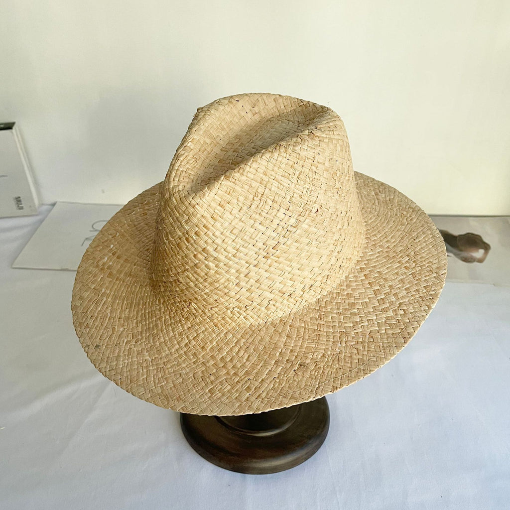 Fashionable Women's Flat Brim Raffia Beach Hat