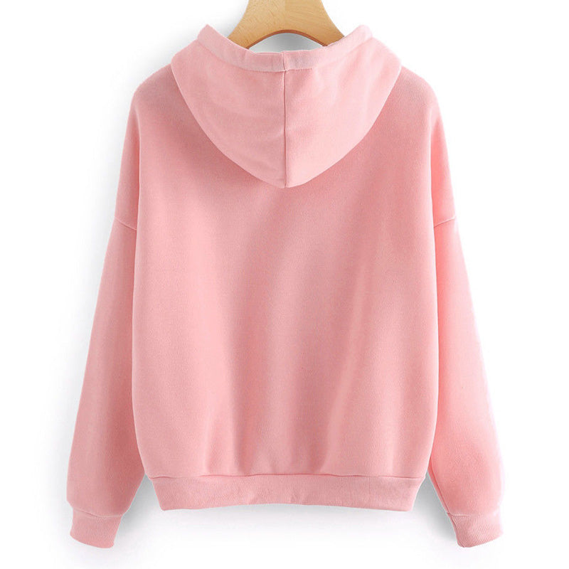 Plus Size Casual Sweatshirts for Women with Heart Design
