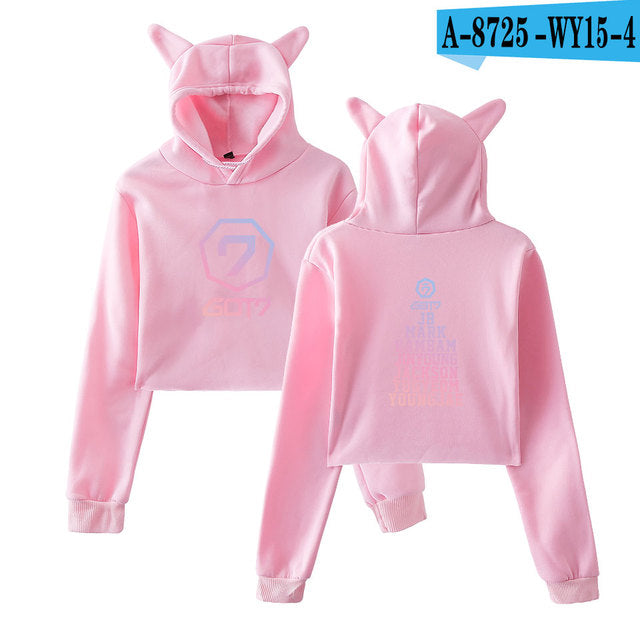 GOT7 Hoodie with Cat Print - Unisex Kpop Style