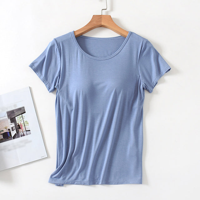 Women's Casual Summer T-Shirt with Cushion Fit