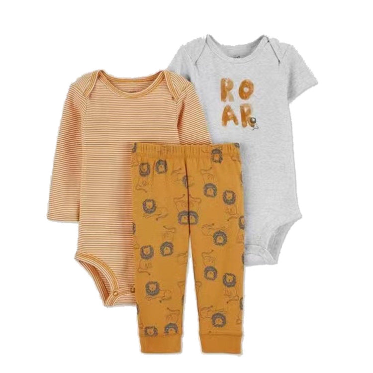 Spring Autumn Baby Clothing Set - 3 Pieces for Infants