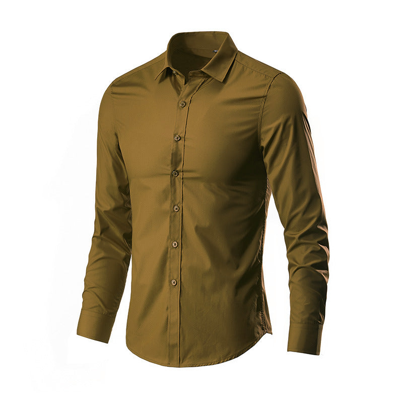 Spring New Men's Long Sleeve Shirt - Korean Style