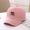 Embroidered Letter M Baseball Cap for Kids