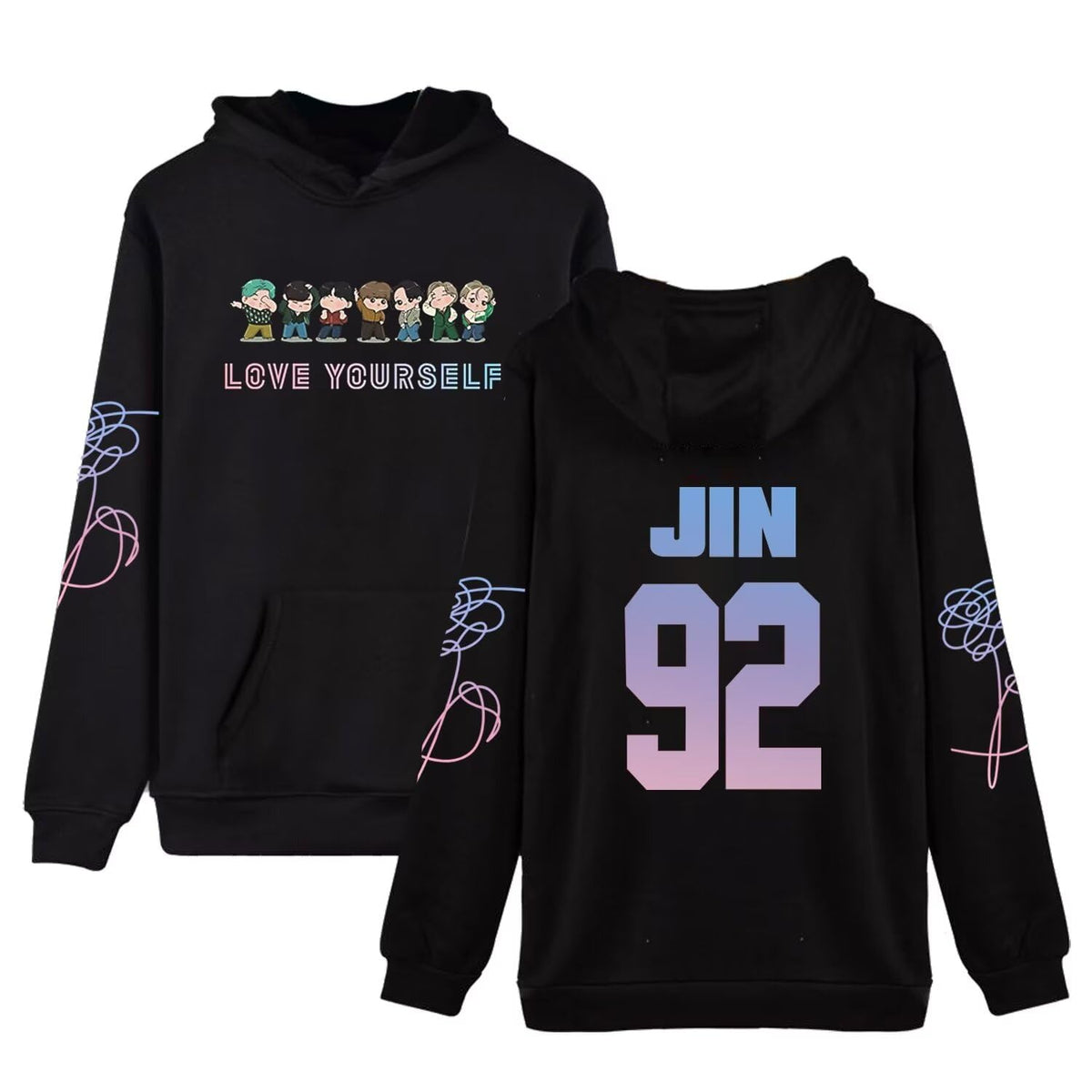 Dolpind Kpop SUGA Jimin Jungkook V Rap Jhope Jin Hoodie Love Yourself Hoodie Sweatershirt Sweater for Women