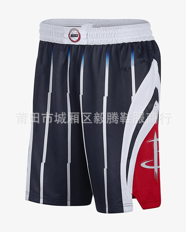 New Basketball Shorts with Embroidered Team Logos